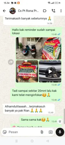 Testimonial Papan Bunga nganjuk
